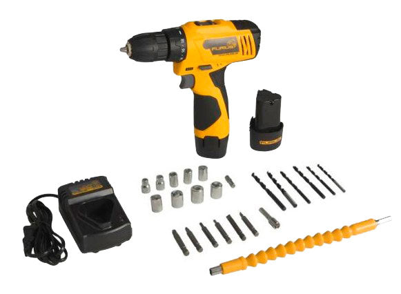 KIT TALADRO INALÁMBRICO DE ROTACIÓN 3/8" - 12V FURIUS / REF: FCD12KIT