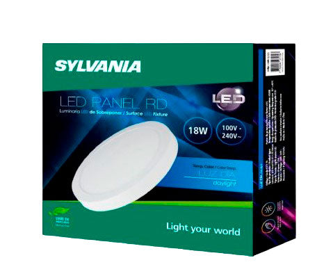 PANEL LED SOBREPONER REDONDO 18W 6.500K 110V-240V SYLVANIA / P27180-36