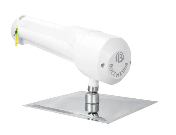 DUCHA HORIZONTAL LUSSO BLANCA A 110V - 220V BOCCHERINI CON REGADERA DE 8” / REF: 2801110