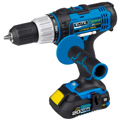 TALADRO PERCUTOR INALÁMBRICO 1/2" 20V + 2 BATERIAS ELITE / REF: XID20