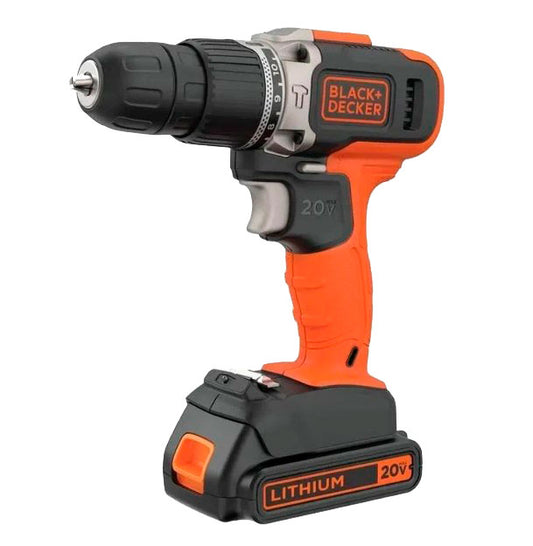 TALADRO PERCUTOR INALÁMBRICO 3/8" 20V BLACK DECKER / REF: BCD704C1-B3