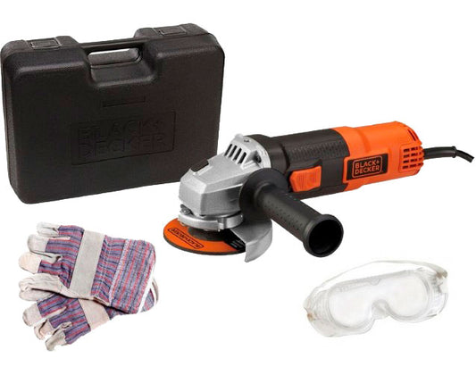COMBO PULIDORA G720XK 920W B&D + CAJA PLASTICA + GUANTES + GAFAS B&D / G720XK-B3