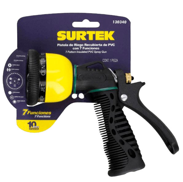 PISTOLA DE RIEGO PVC 7 FUNCIONES 3/4¨ GHT SURTEK / LRF-130340