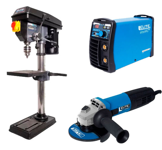 COMBO PULIDORA AG1141 + SOLDADOR INVERSOR SI7150DV + TALADRO DE ARBOL TA375 ELITE / HSM0224002
