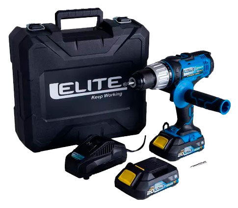 TALADRO PERCUTOR ELITE INALÁMBRICO 1/2¨ 20V + 1 BATERÍA 2AH + XB / XID19KIT