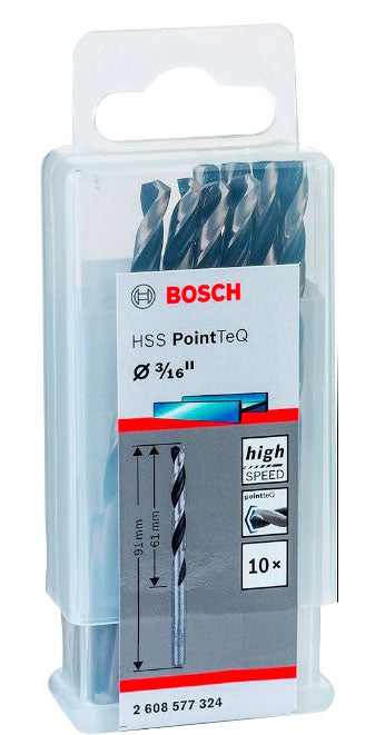 HSS BROCA ESPIRAL POINTTEC 3/16" x 10unds / 2608577324