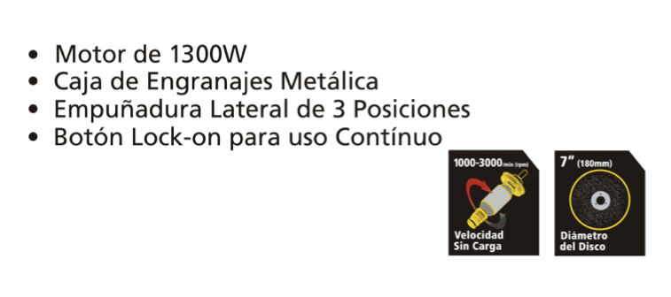 POLICHADORA 7" 1300W MANGO DE 3 POSICIONES STANLEY / REF: SP137K-B3