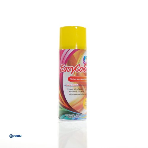 PINTURA AEROSOL EASYCOLOR AMARILLO TAXI EC017 para interior y exterior de alto brillo y secado rápido