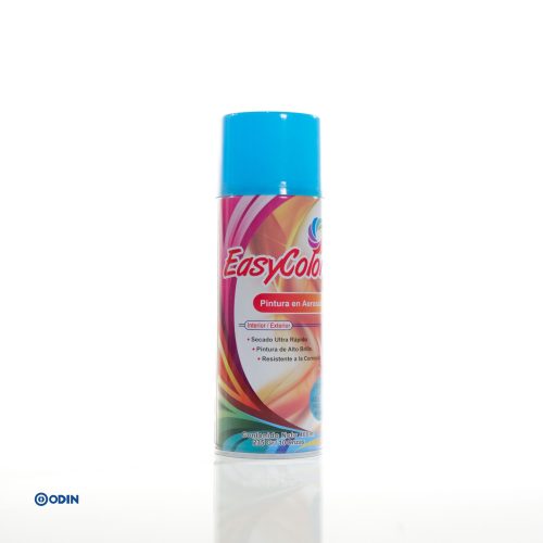 PINTURA AEROSOL EASYCOLOR AZUL CIELO EC019 para interior y exterior de alto brillo y secado rápido