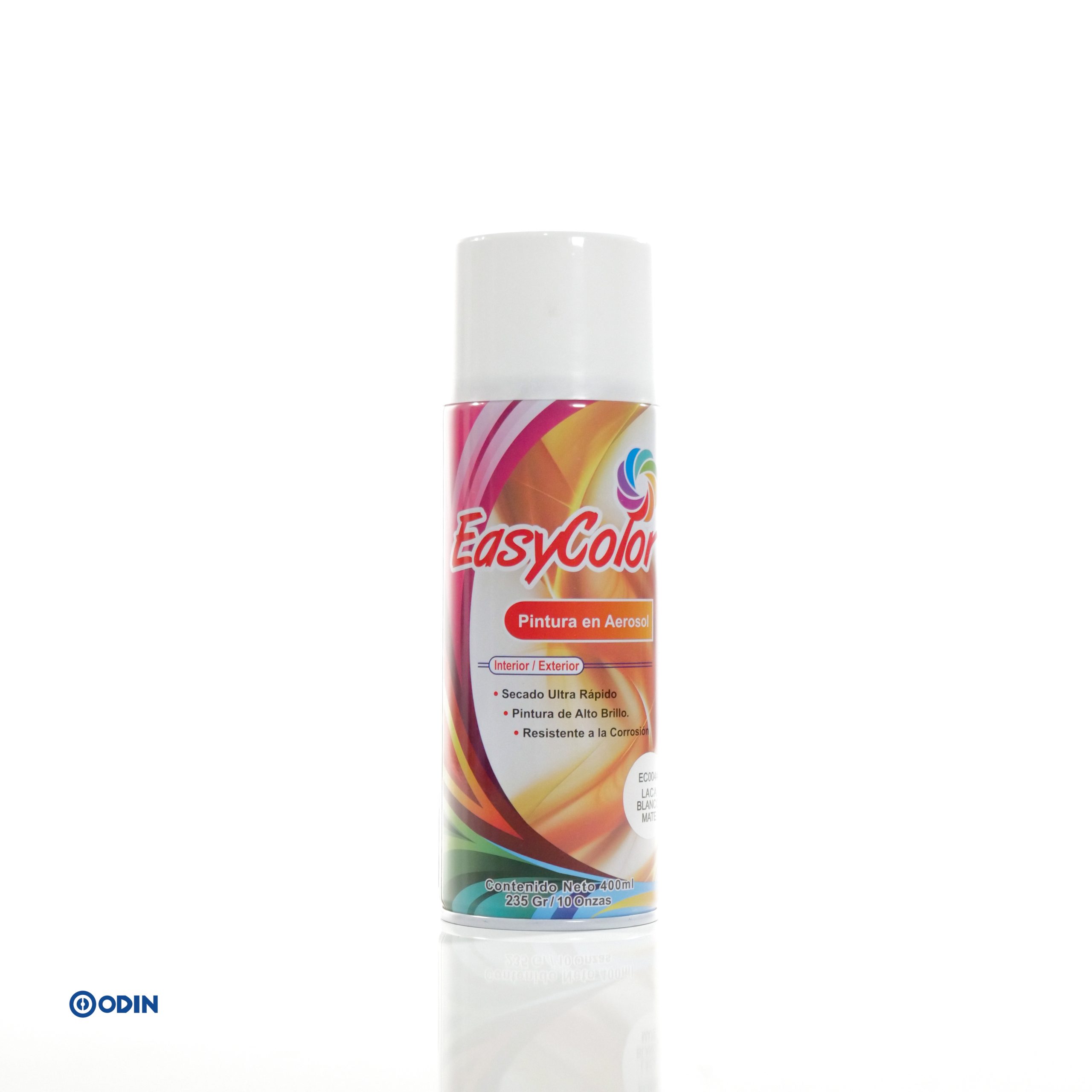 PINTURA AEROSOL EASYCOLOR BLANCO MATE para interior y exterior de alto brillo y secado rápido