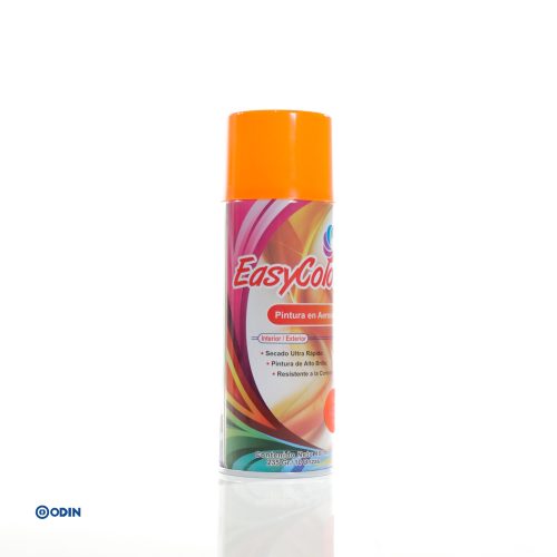 PINTURA AEROSOL EASYCOLOR FLUORESCENTE ROJO EC202 para interior y exterior de alto brillo y secado rápido
