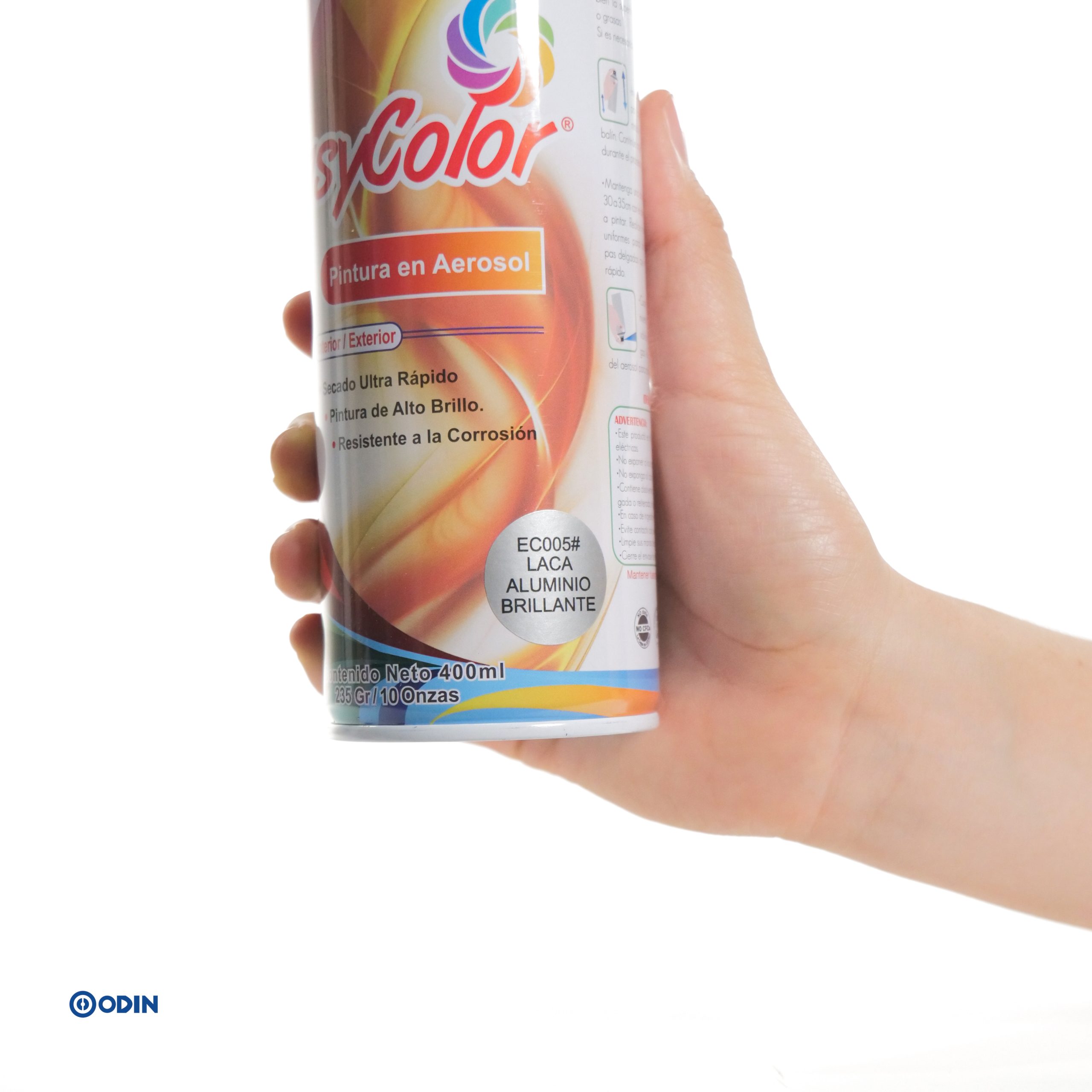 Pintura en aerosol EasyColor interior y exterior de alto brillo y secado rápido