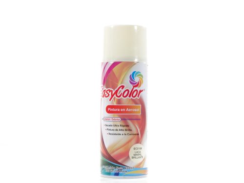PINTURA AEROSOL EASYCOLOR Marfil Brillante EC010 para interior y exterior de alto brillo y secado rápido
