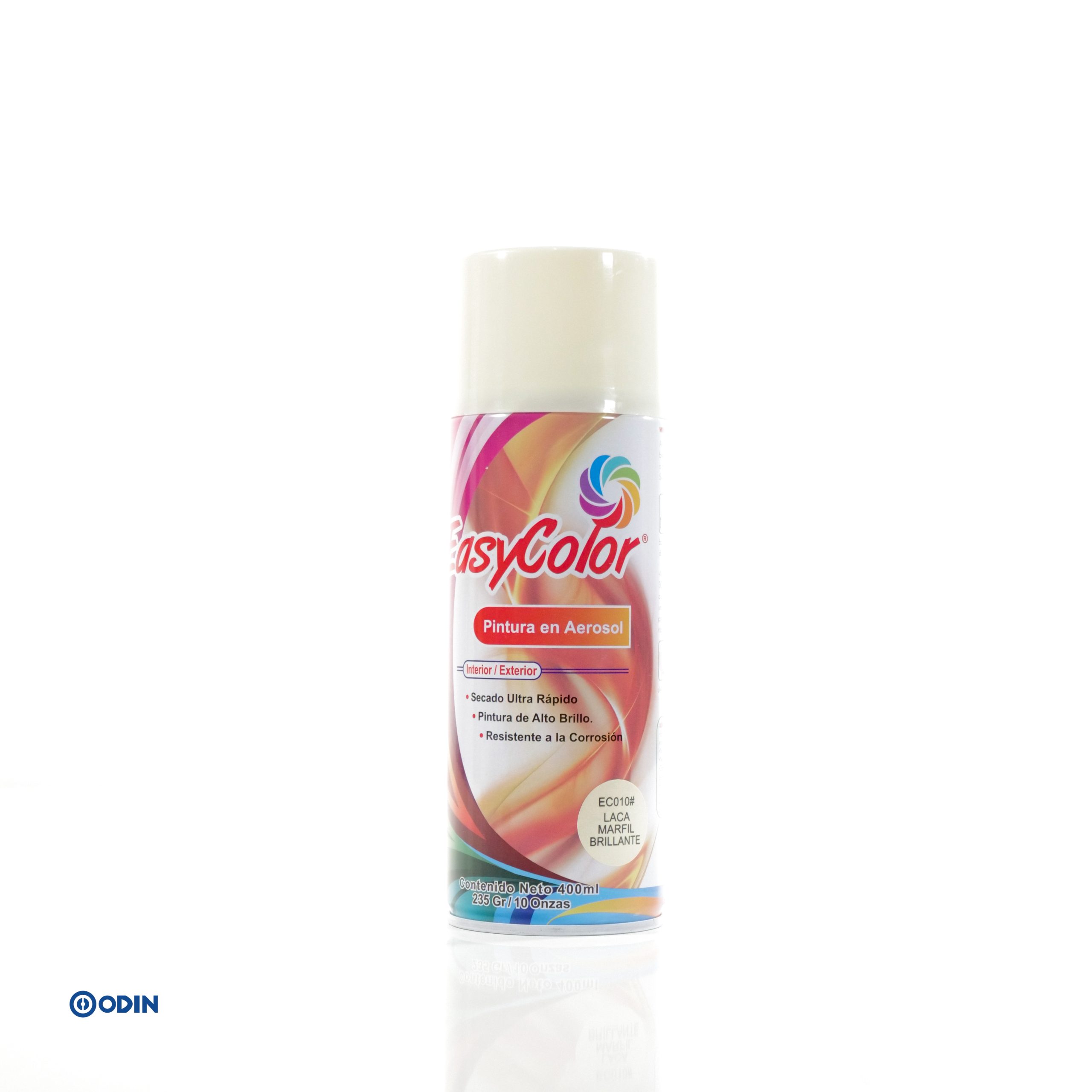 PINTURA AEROSOL EASYCOLOR Marfil Brillante EC010 para interior y exterior de alto brillo y secado rápido