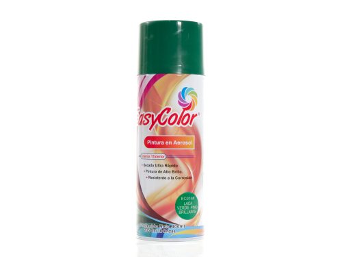 PINTURA AEROSOL EASYCOLOR Verde Pino Brillante EC014 para interior y exterior de alto brillo y secado rápido