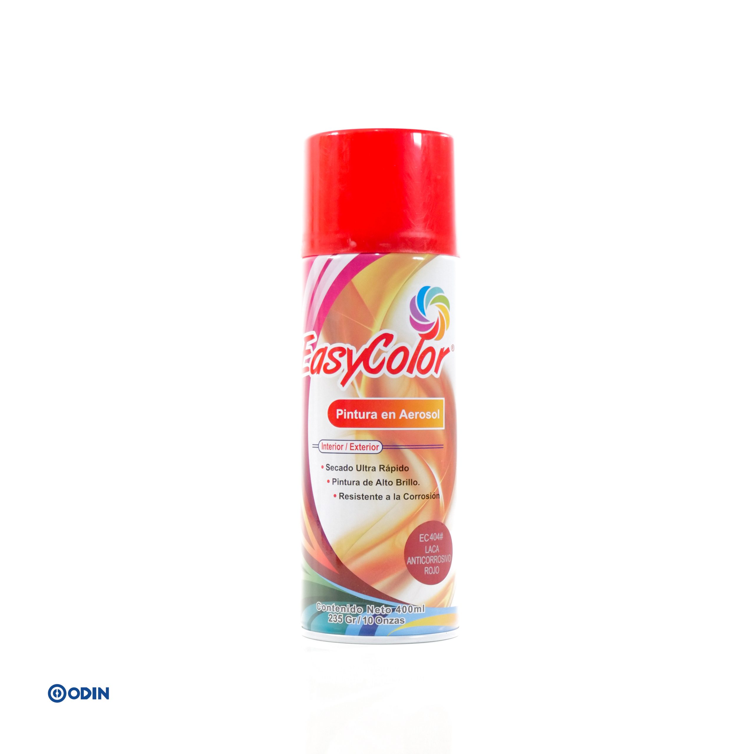 Pintura en aerosol EasyColor Anticorrosiva Rojo para interior y exterior de alto brillo y secado rápido