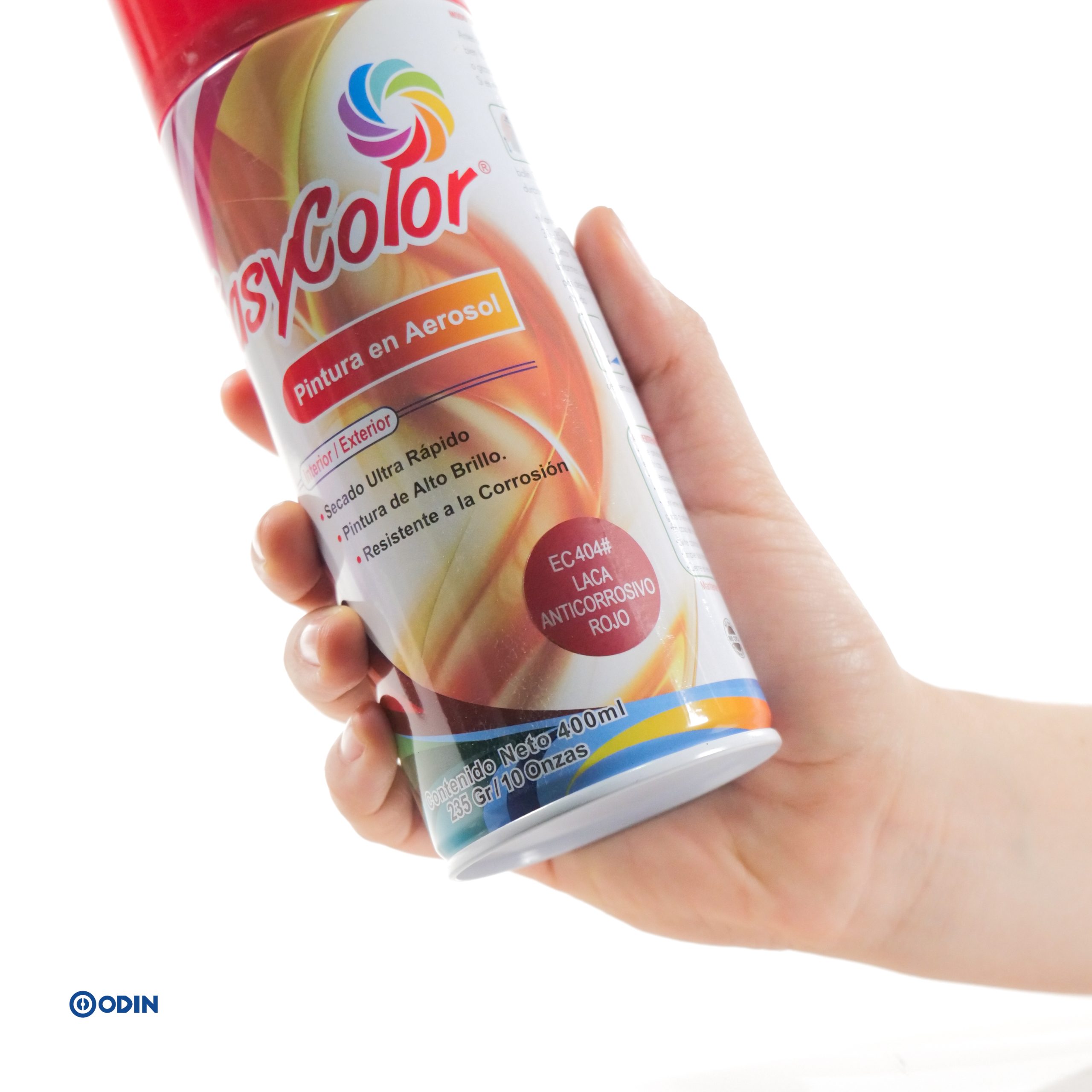 Pintura en aerosol EasyColor Anticorrosiva Rojo para interior y exterior de alto brillo y secado rápido