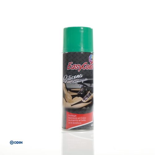 Silicona aromatizada EasyColor en aerosol de 400 ml para interiores de vehículo.