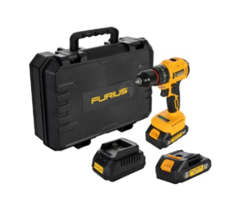 Taladro Percutor Inalámbrico FURIUS FIRE 21B PRO 21V Brushless con 2 Baterías – FBD2113