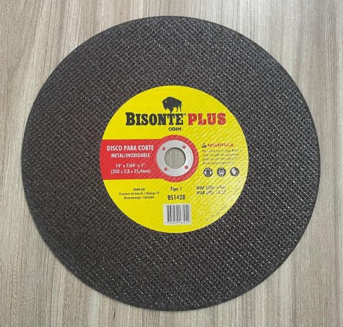 DISCO BISONTE PARA CORTE METAL/INOXIDABLE 14"X7/64"X1"