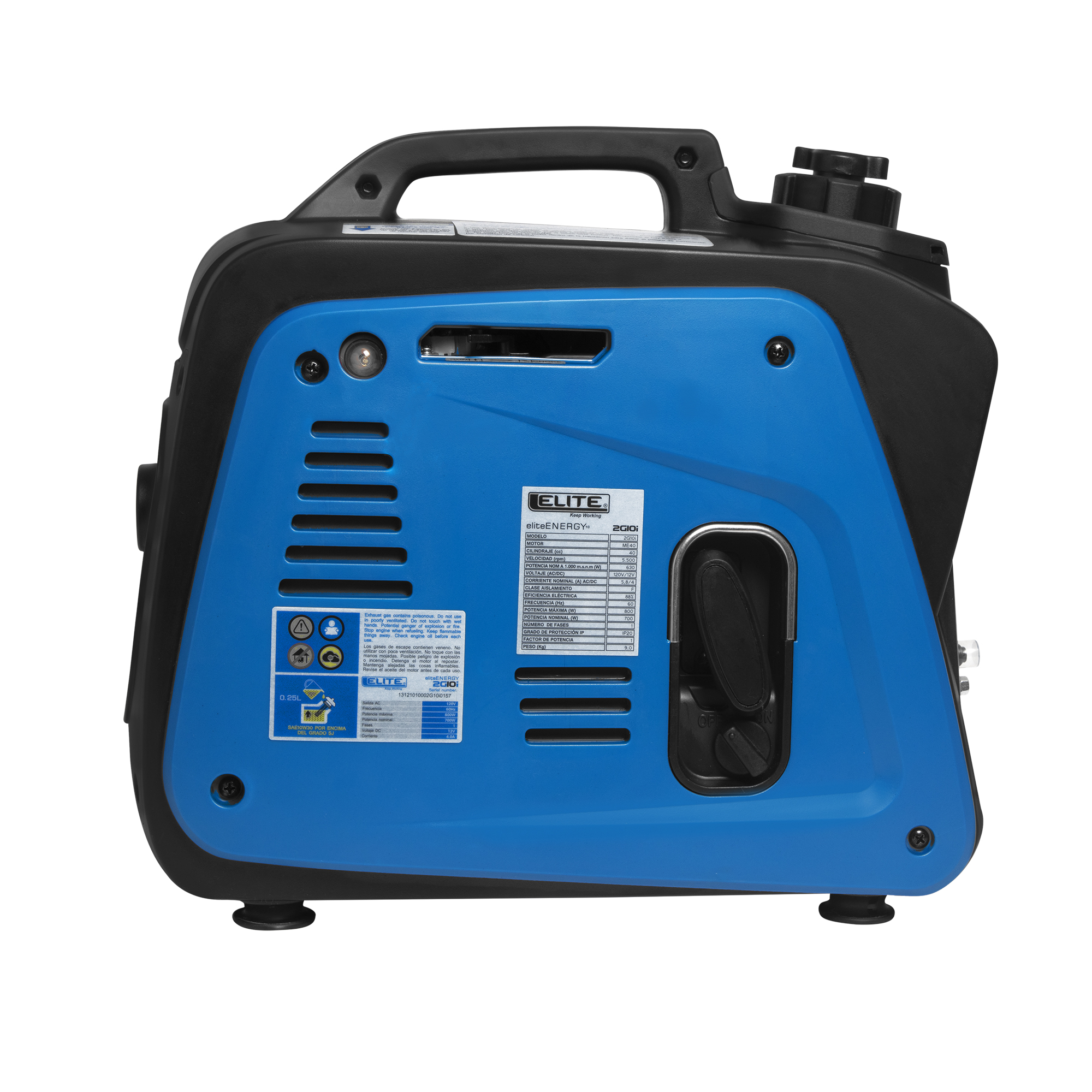 Generador eléctrico a gasolina inversor 800W Ref. 2G10i ELITE - Image 3