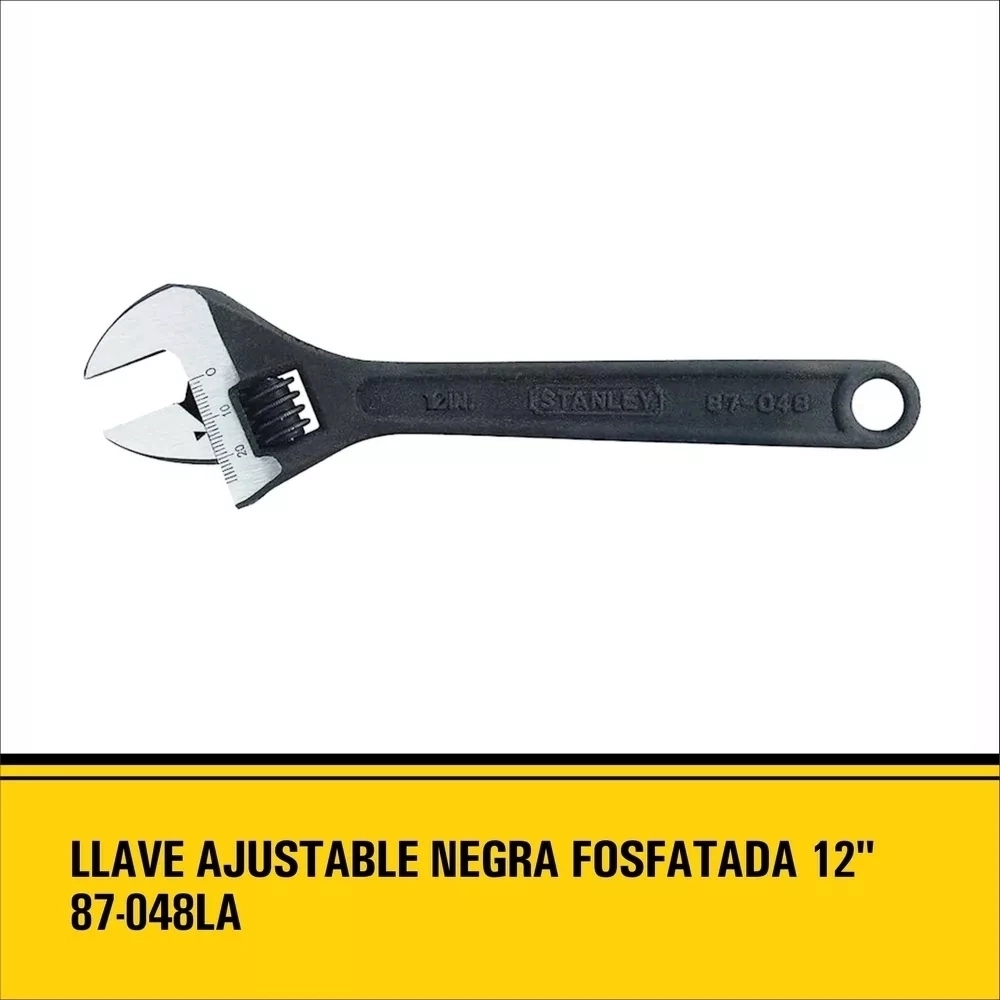 Llave Ajustable 12″ Stanley 87-048La - Image 2