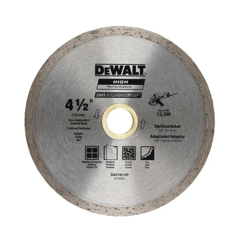 Disco Diamantado Continuo 4 1/2 Pulgadas Ref DW47451HP