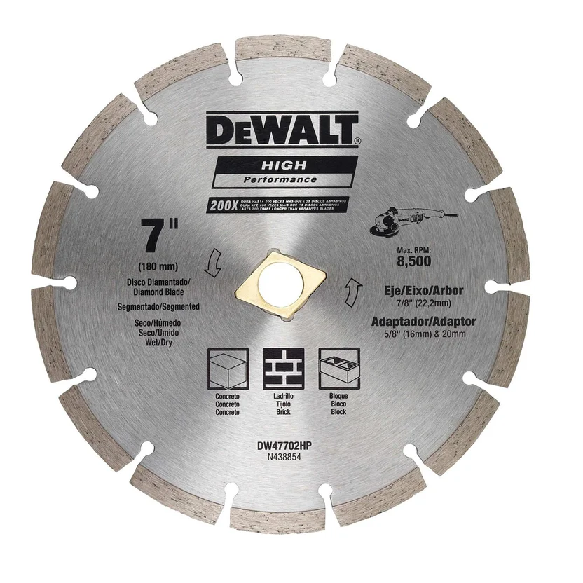 Disco Diamantado Segmentado 7 Pulgadas Ref DW47702HP