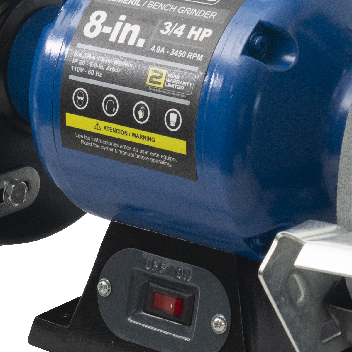 Esmeril de 8 pulg 3/4 Hp 3.450 Rpm ELITE - Image 3