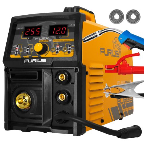 Soldador inversor multiproceso MIG Pulsado Aluminio 110/220v 250A . FLEX 255P