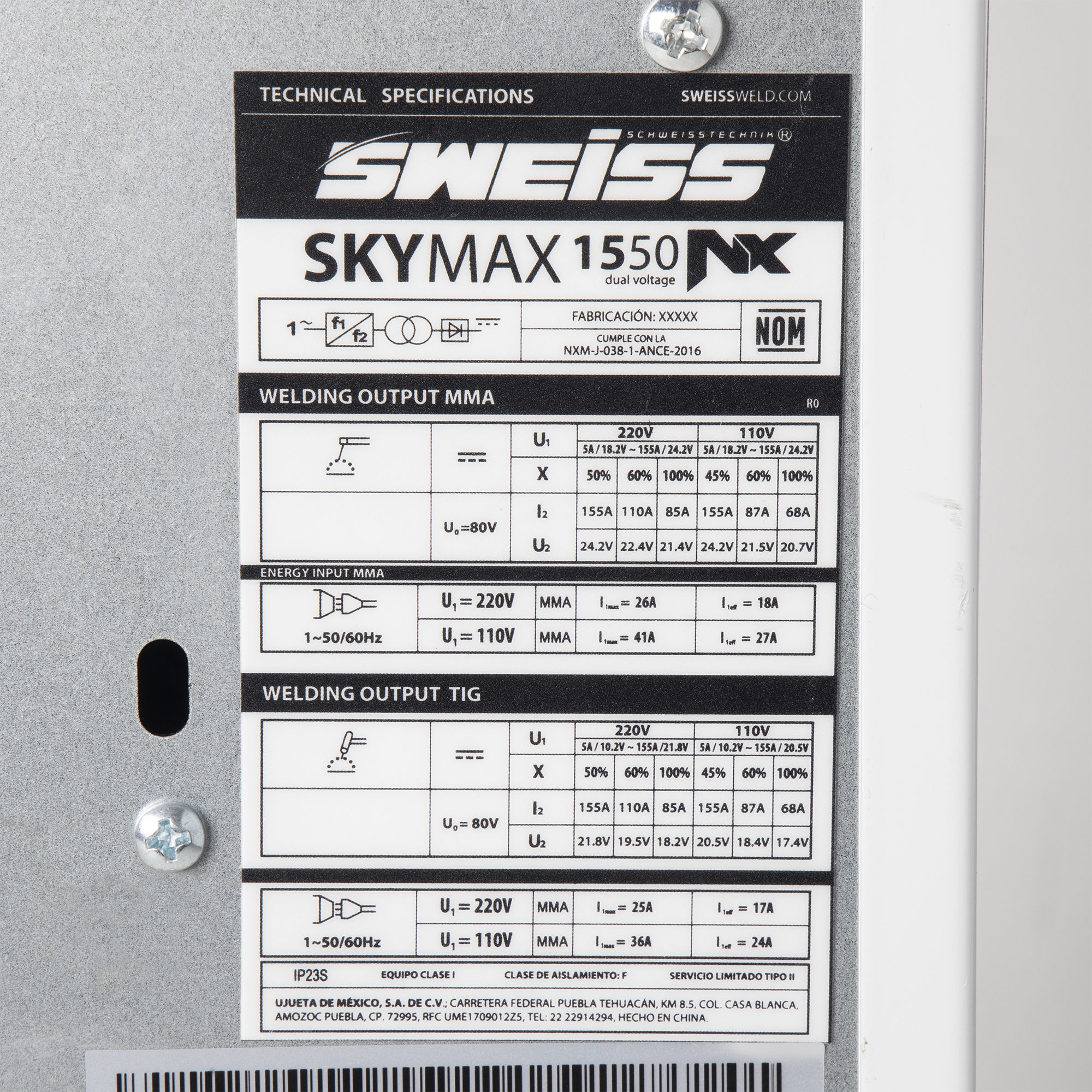 Soldador inversor 150A 110/220V . SKYMAX 1550 NX - Image 4