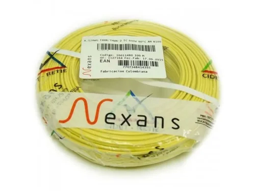 ALAMBRE COBRE THHN 12 AMARILLO