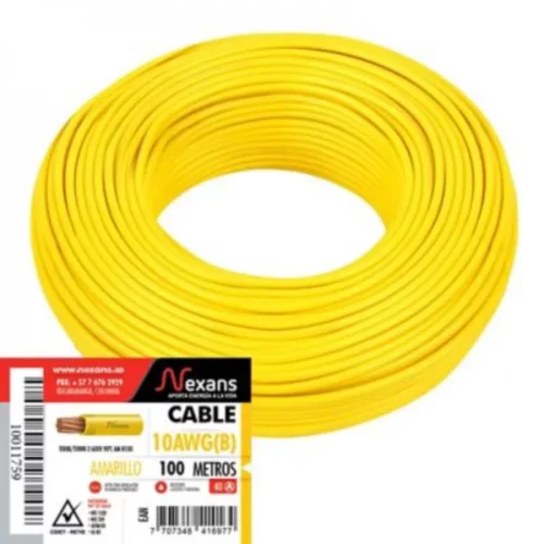 CABLE 7 HILOS THHN N10 AMARILLO