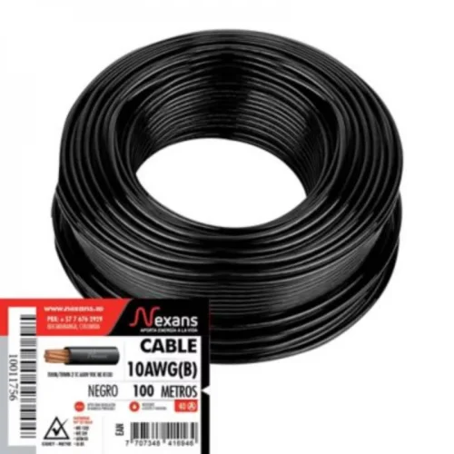 CABLE 7 HILOS THHN N10 NEGRO