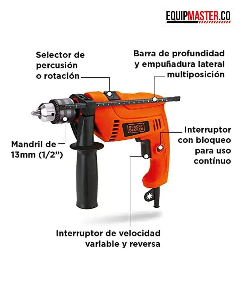 Kit de Taladro Percutor/Atornillador de 1/2" (13mm) Inalámbrico 20V MAX + Taladro Percutor 1/2" (13mm) 550W - Image 2