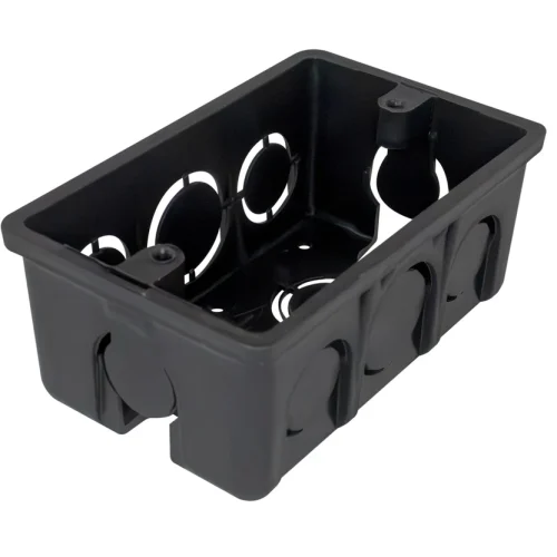 CAJA PLASTICA 2X4 NEGRA APILABLE