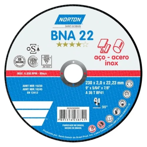 DISCO CORTE ACERO T41 BNA22 230X2.0X22.23