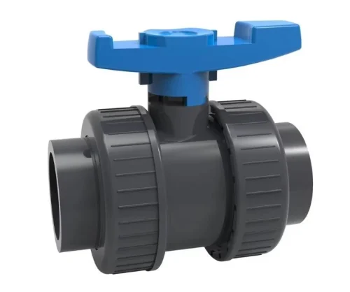 VALVULA BOLA 1 PVC DOBLE UNION CEM